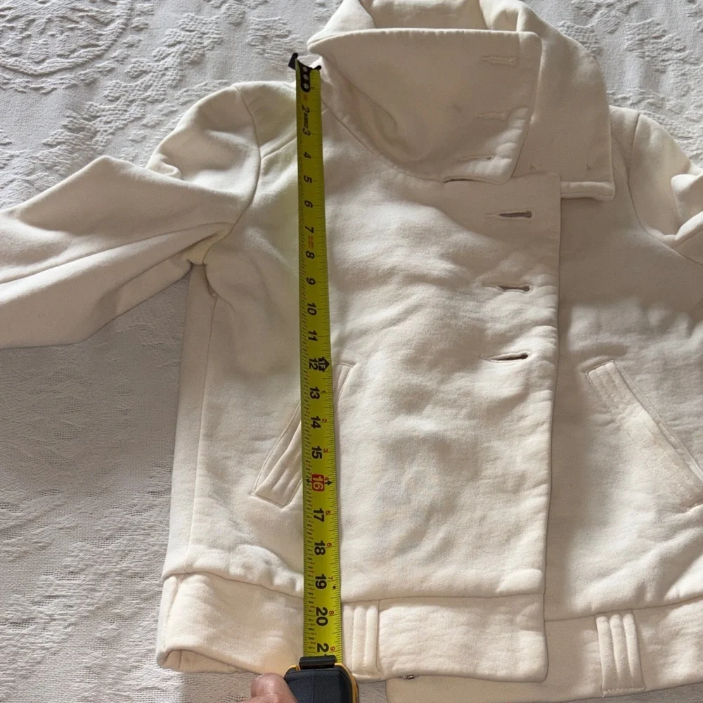Aritzia Community Organic Cotton Cream Kids Jacket Gently Loved S Missing Belt